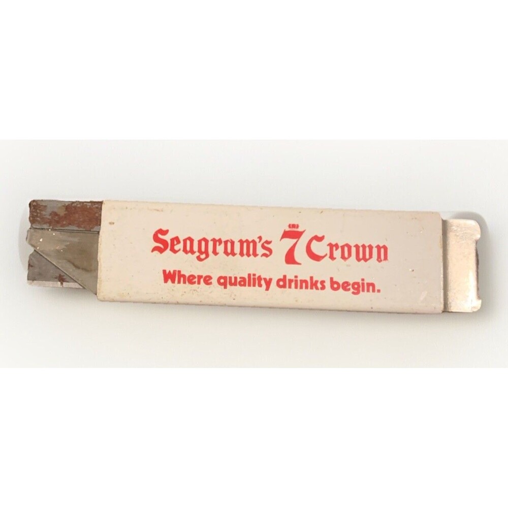 Vintage Segram’s 7 Crown - Ad Cutter Box Cutter Advertising Grocery Store